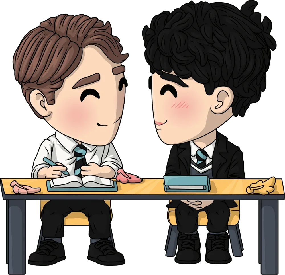Youtooz collectible figures of Nick and Charlie.