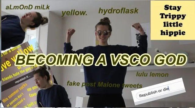 Greer Jones’s becoming-the-ultimate-VSCO-girl YouTube video, an early documented version of the trend.