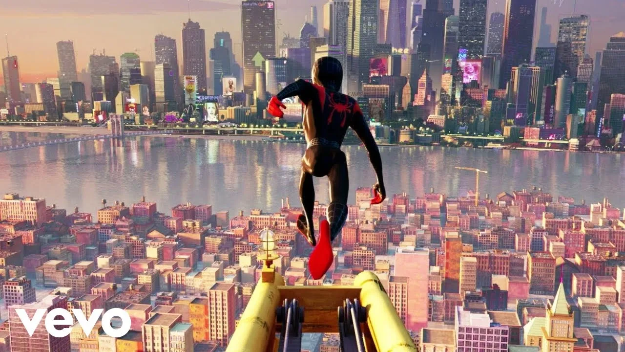 Post Malone and Swae Lee's Sunflower video, made for the film