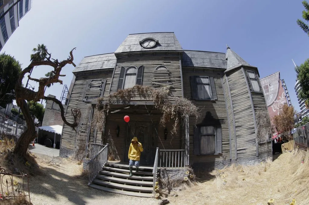A replica of the Neibolt Street house built for a fan experience.