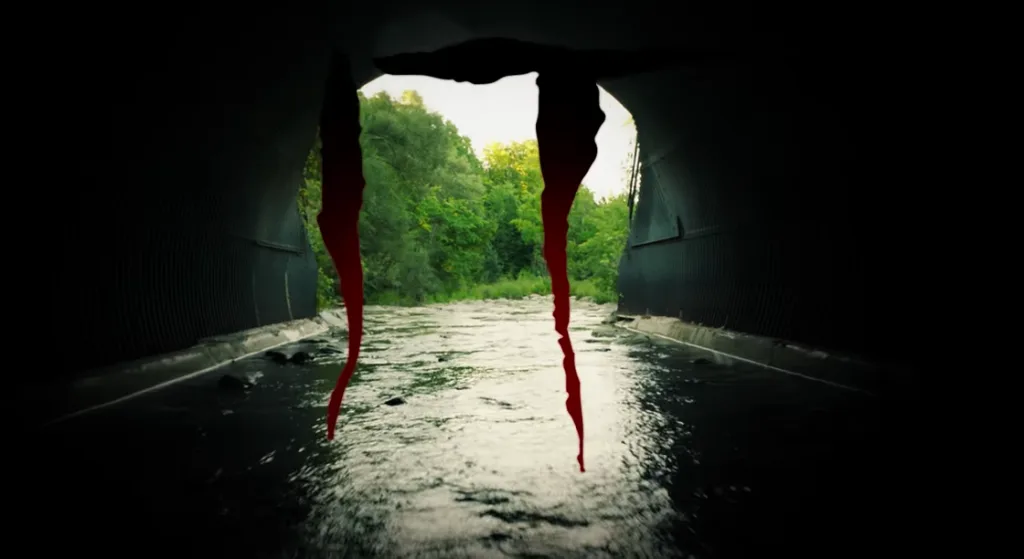 View from inside the storm drain.