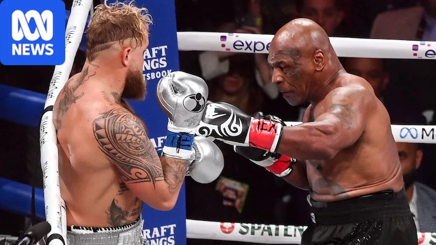 Jake Paul and Mick Tyson square off in the boxing ring