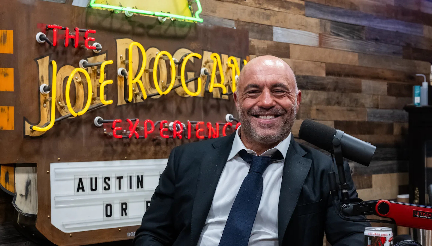 Joe Rogan in his Austin studio.