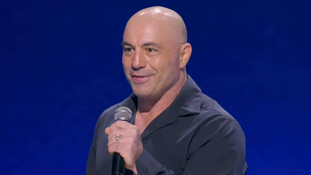 Joe Rogan performing stand-up.