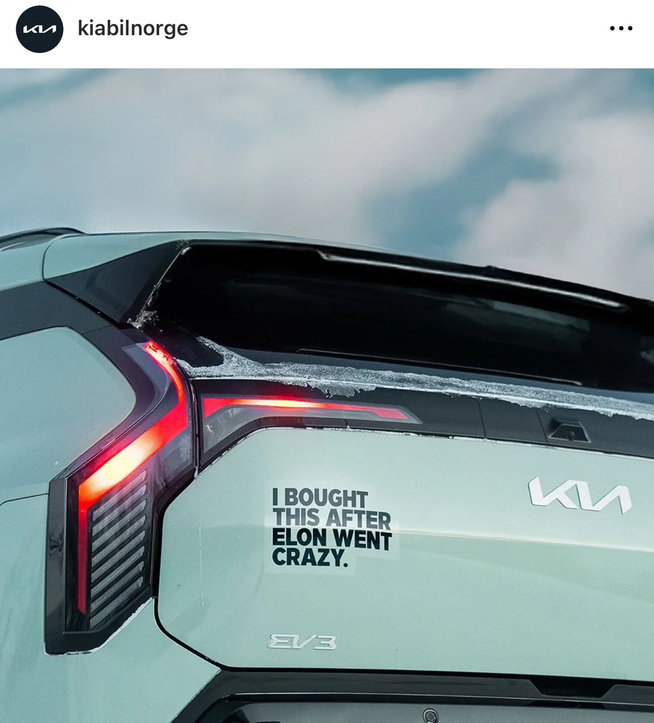Bad look @Kia to have your official Instagram account in Norway posting stuff like this.