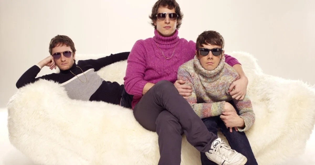 The men of The Lonely Island, left to right: Akiva Schaffer, Andy Samberg, Jorma Taccone.