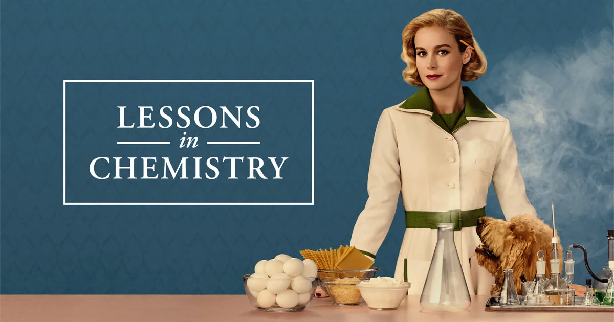 Brie Larson as Elizabeth Zott in Apple TV+ key art