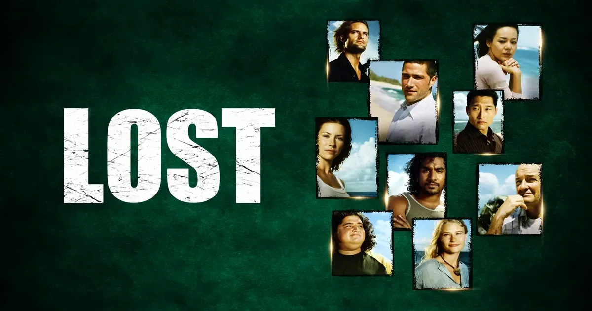 Lost key art: the cast arranged around the LOST title
