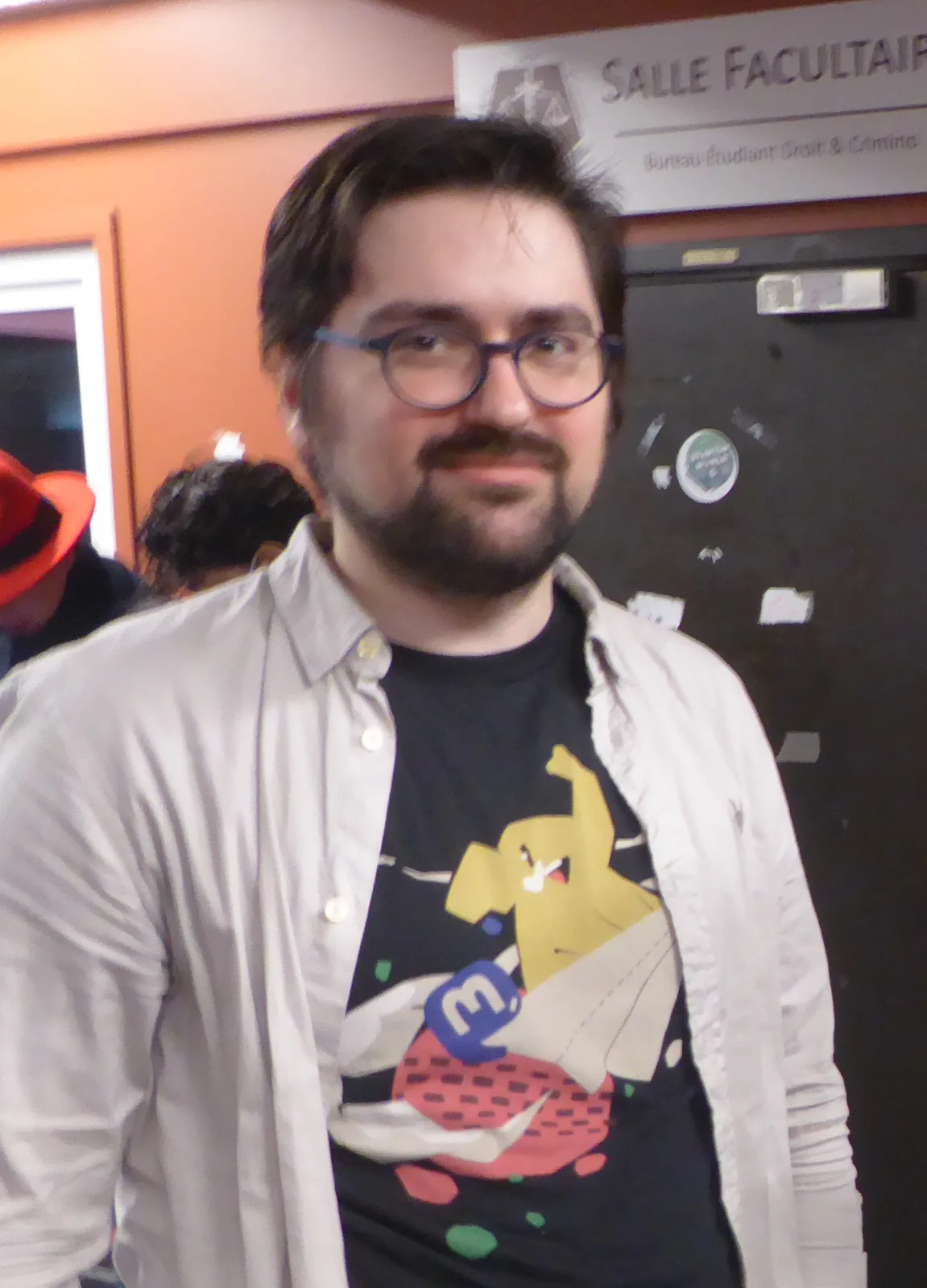 Mastodon founder Eugen Rochko at FOSDEM in February 2024.