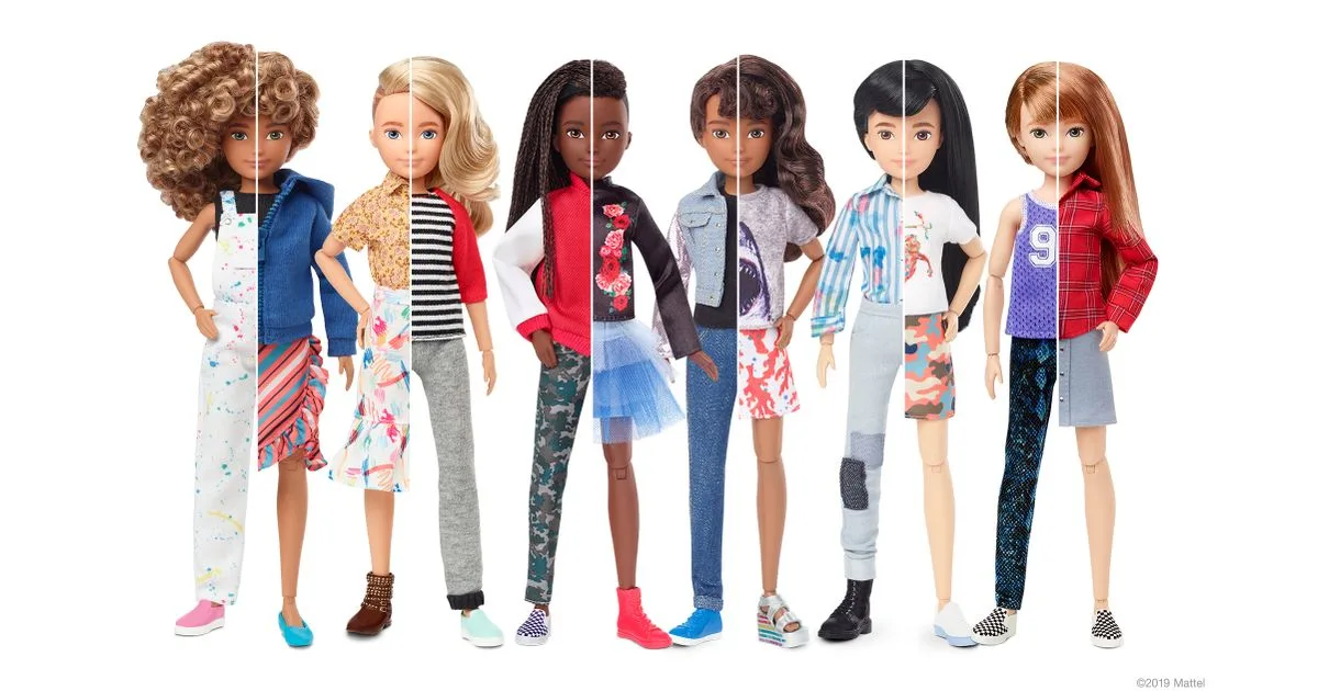 Mattel press photo of the Creatable World doll line.