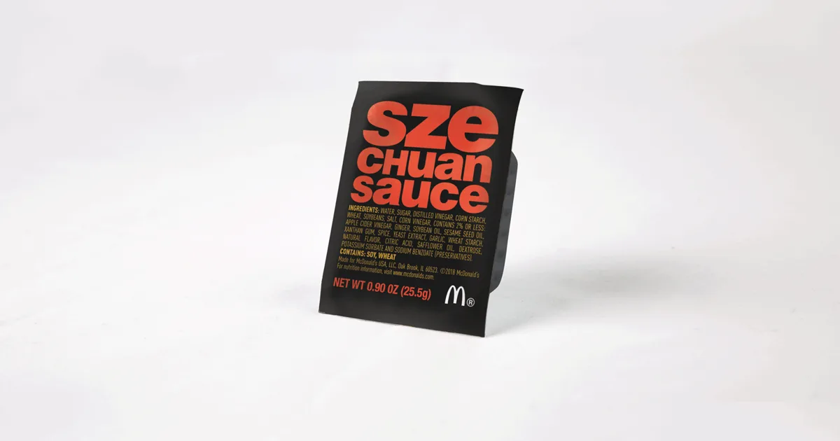 The 2018 Szechuan sauce packet