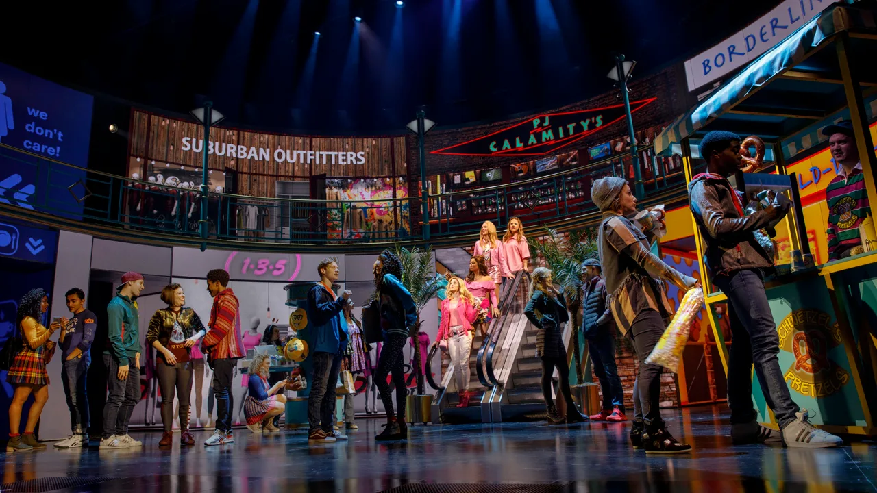 The Broadway cast of Mean Girls on stage