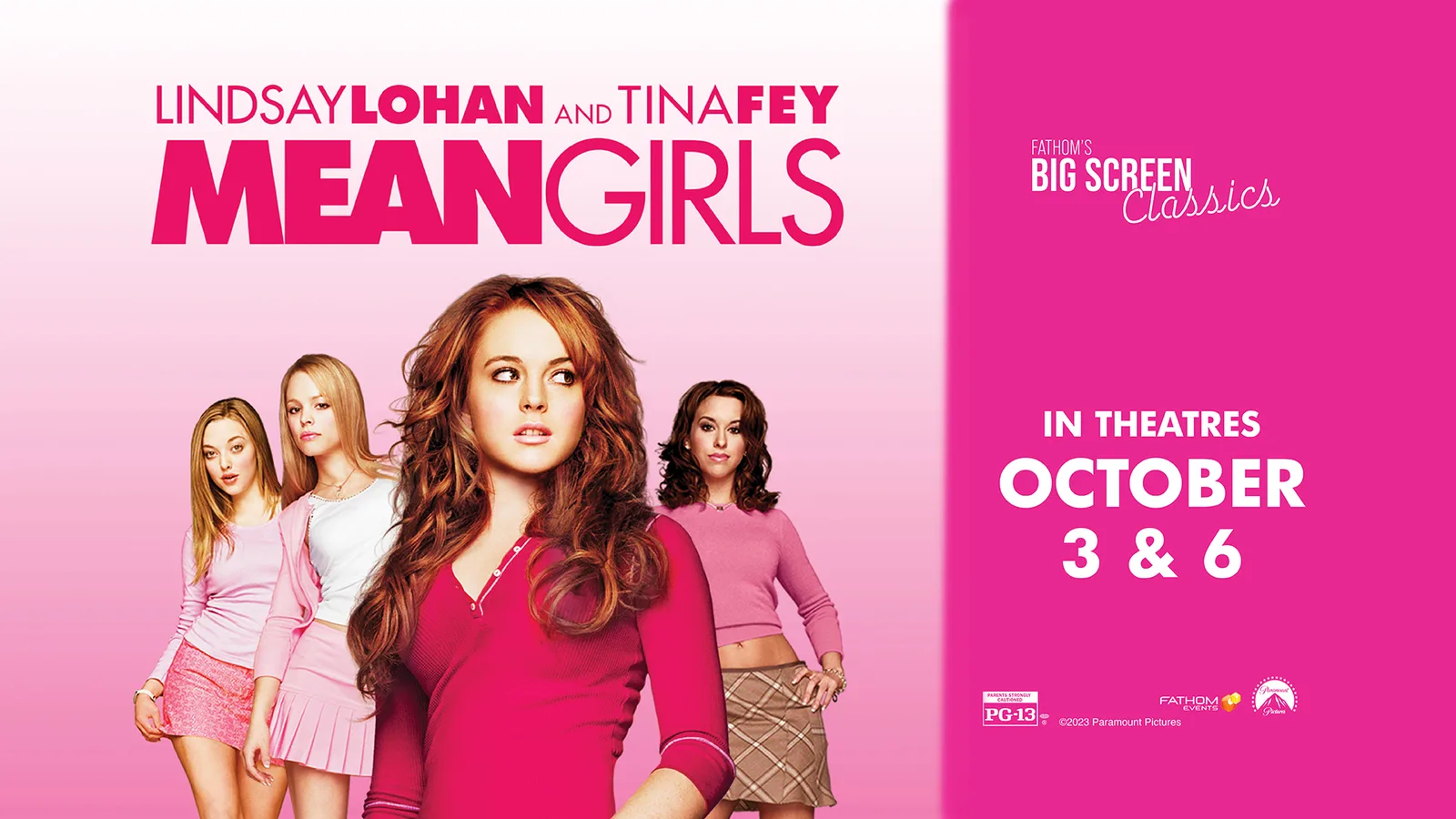 Fathom Events poster for Mean Girls anniversary screenings