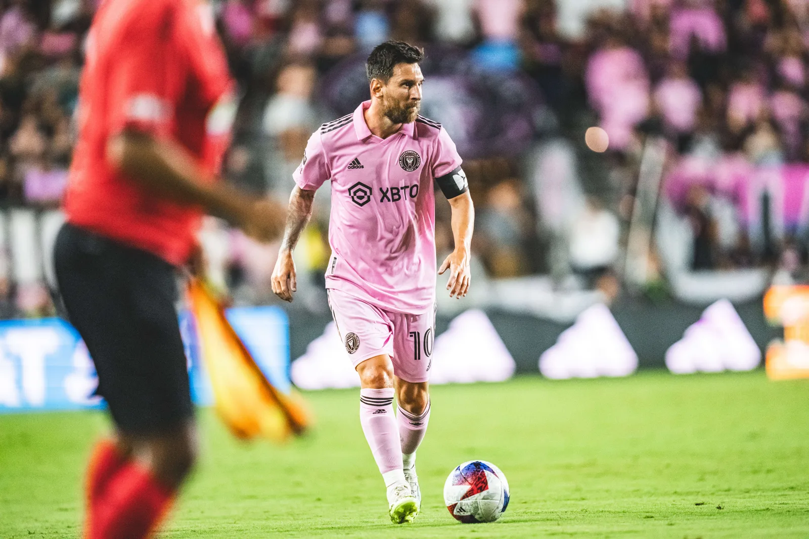Messi on the ball for Inter Miami