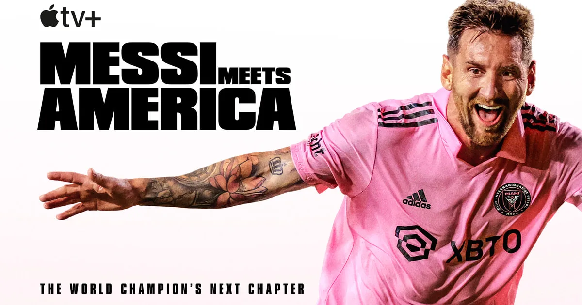 Messi Meets America key art, Apple TV+
