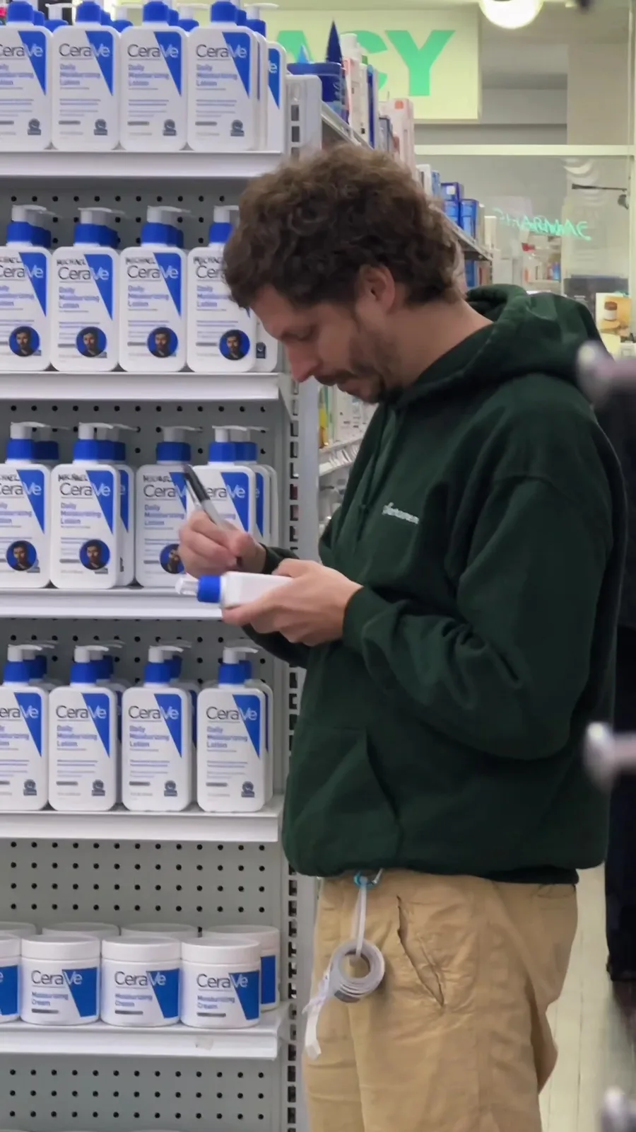 Guys run to this pharmacy in BK, I just saw MICHAEL CERA signing bottles!! 😳😳😳I'm a #ceravepartner, and I'm asking @CeraVe what is going ON #nyc #fyp #celebritysighting
