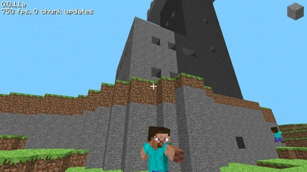 An early Minecraft world, from PC Gamer's first moments feature