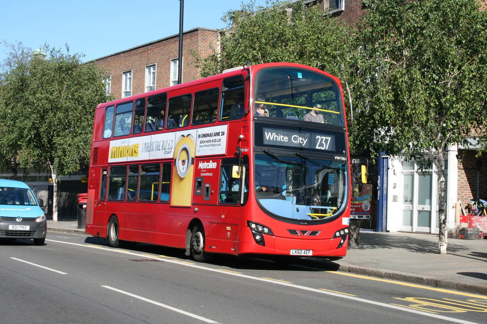 Minions advertising on a London bus, June 2015
