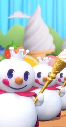 Snow King theme-song milestone illustration from Mixue’s official retrospective; not a verified frame of the 2021 seed video