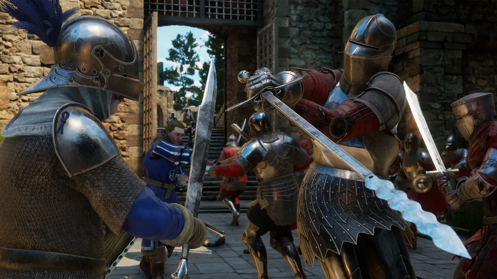 Armoured fighters in Mordhau, official Steam gameplay screenshot