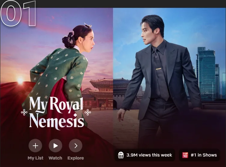 SBS Dramas Take Over Global Charts: 'My Royal Nemesis' Hits No. 1, 'Sold Out on You' Follows at No. 3
