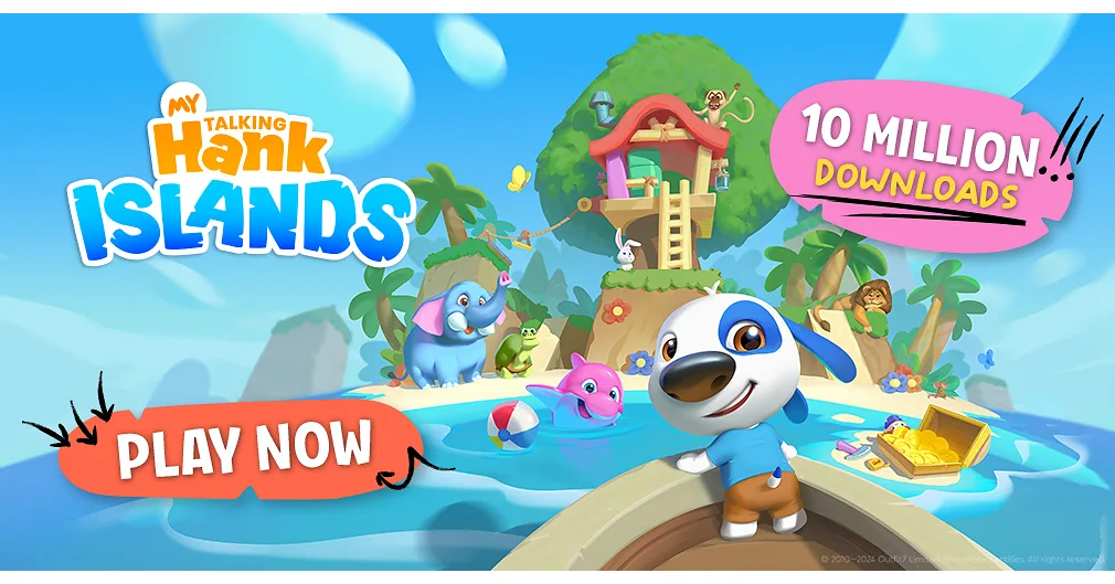 Outfit7's My Talking Hank: Islands Makes a Splash with over 10 Million Downloads, Tops Charts in 40+ Countries