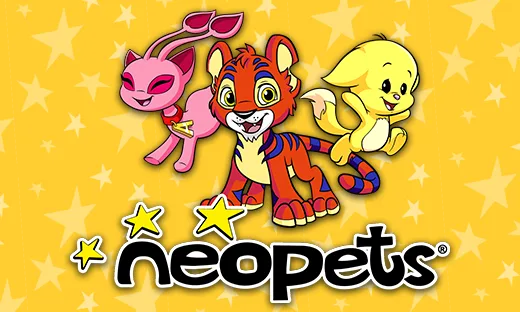Classic Neopets illustration with the logo