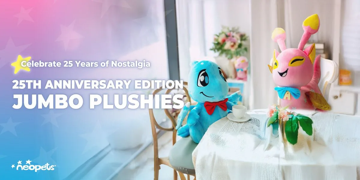 25th-anniversary jumbo Neopets plushies