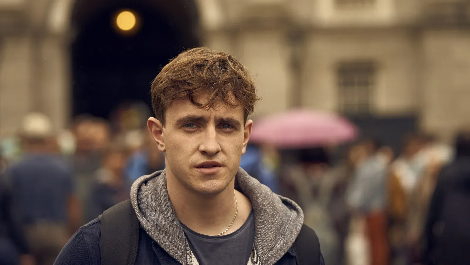 Paul Mescal as Connell, wearing the silver chain