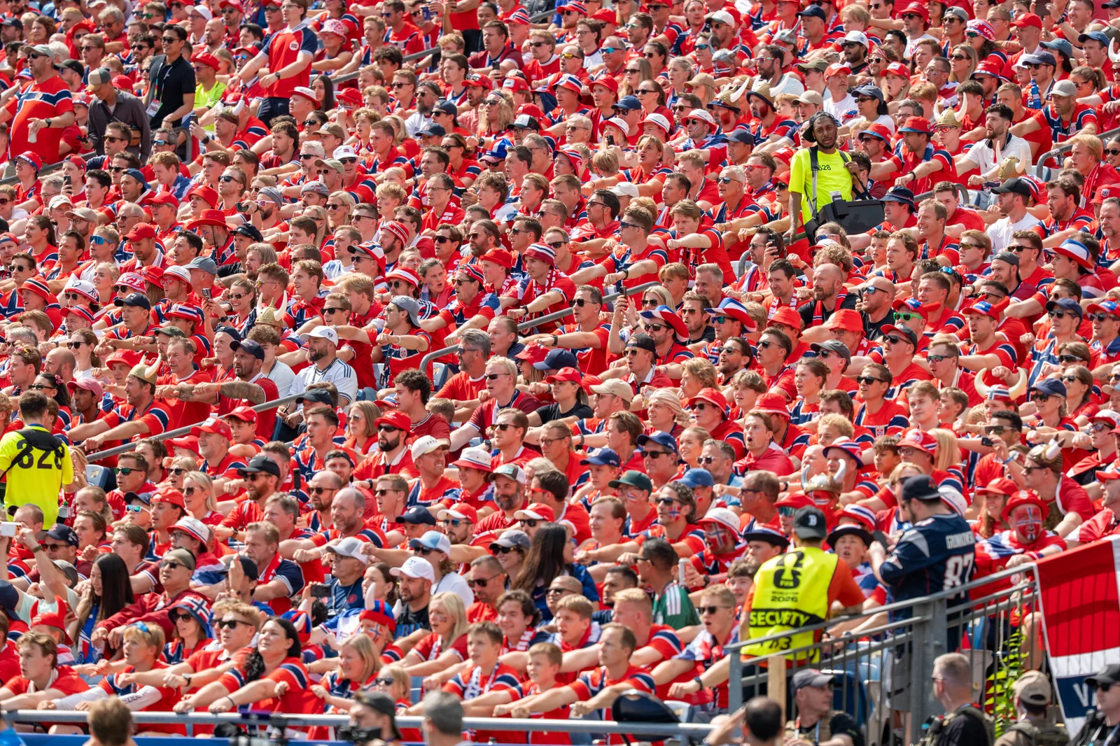 Norway fans rowing during France v Norway on 26 June 2026 at the 2026 FIFA World Cup