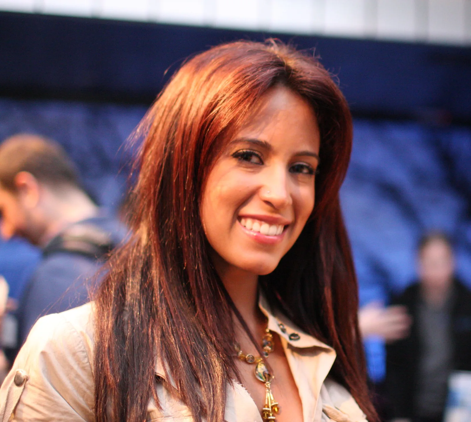 Amber Lee Ettinger at Mashable's Exhibit Hall in New York, June 2008.