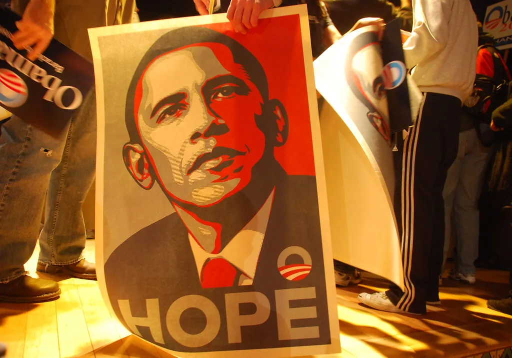 HOPE posters at a San Francisco rally, February 2, 2008; Flickr CC BY-ND 2.0.