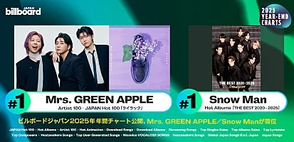 Billboard JAPAN 2025年年間チャート発表、Mrs. GREEN APPLE/Snow Manが首位 | Special | Billboard JAPAN