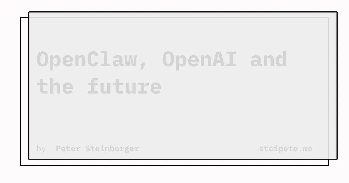 OpenClaw, OpenAI and the future | Peter Steinberger