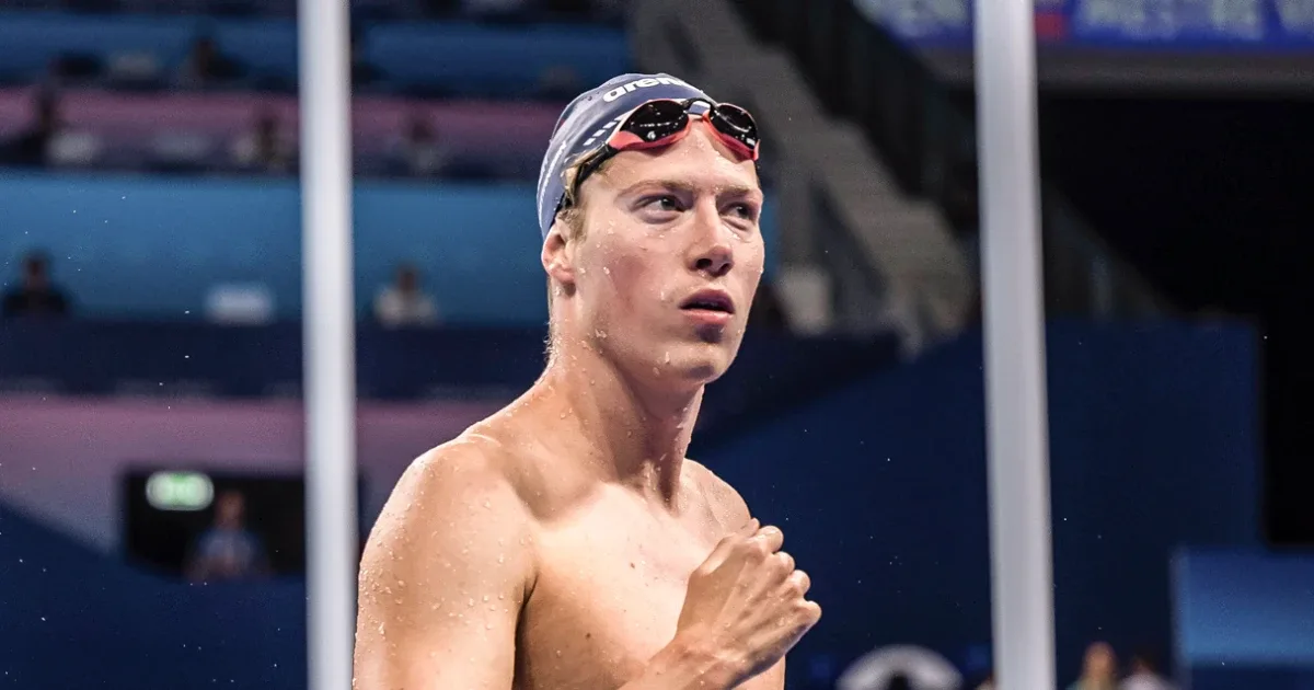 Norwegian swimmer Henrik Christiansen, the muffin man