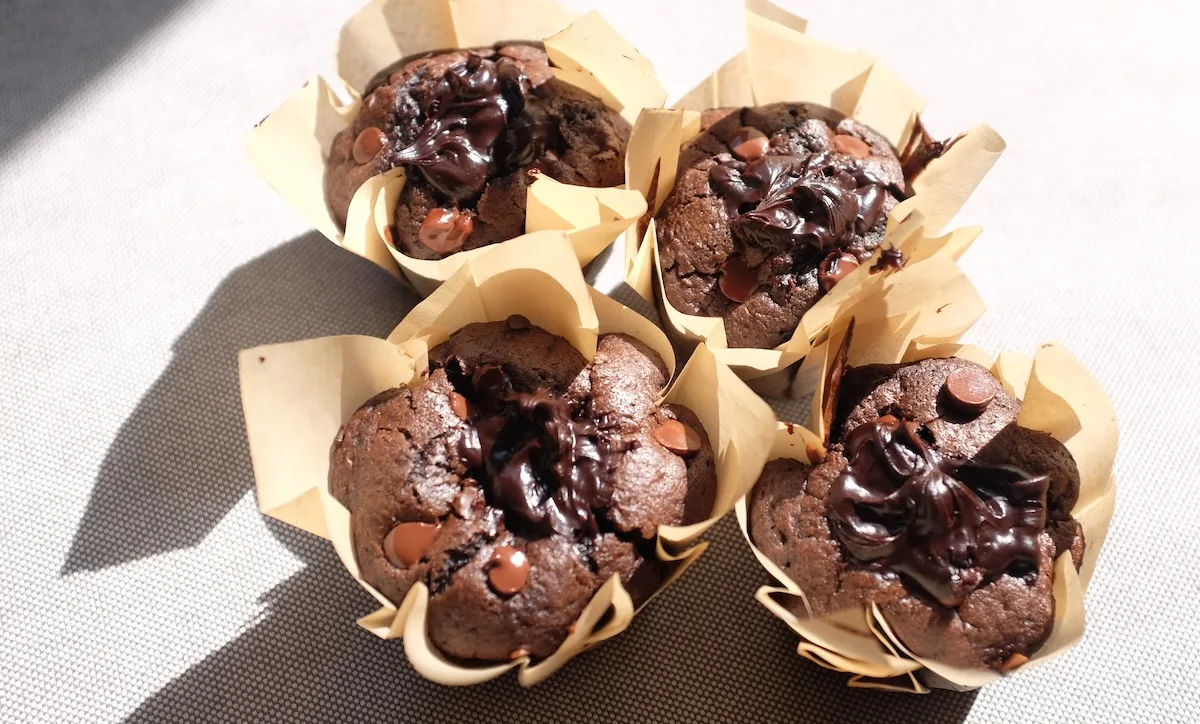 Home-baked copies of the Olympic chocolate muffin