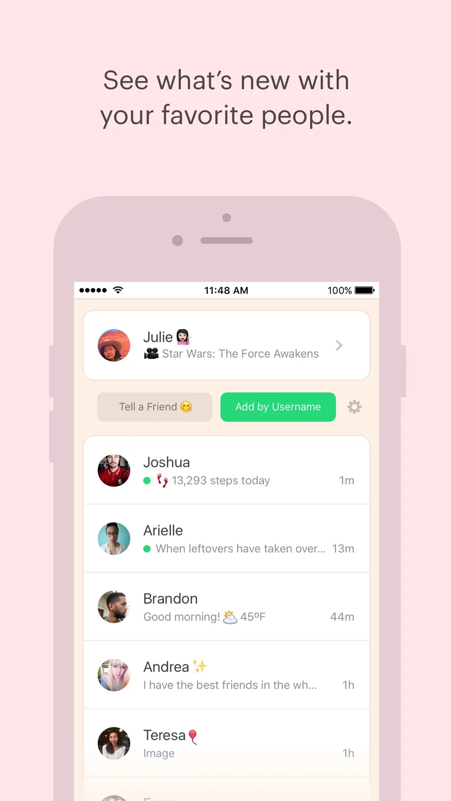 Official Peach App Store screenshot showing the social app interface.