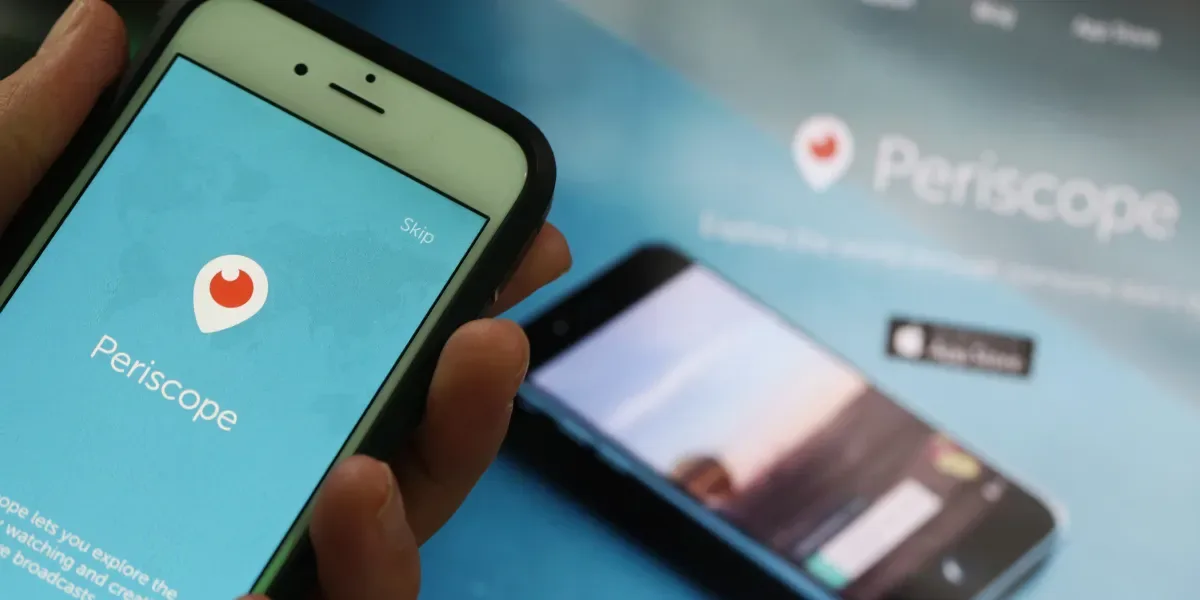 The Periscope video streaming site logo is displayed on the screen of an Apple Inc. iPhone in this arranged photograph taken in London, U.K., on Friday, May, 15, 2015. Facebook Inc. reached a deal…