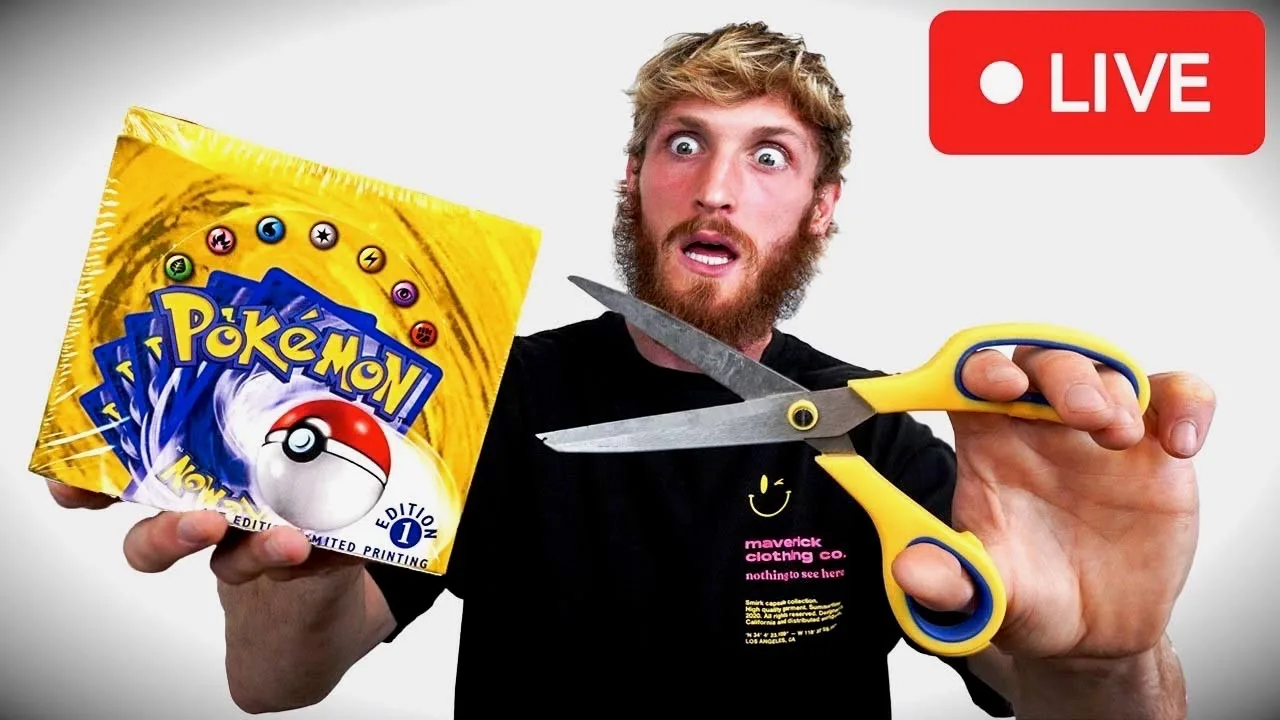 Logan Paul's livestream opening a $200,000 first-edition box