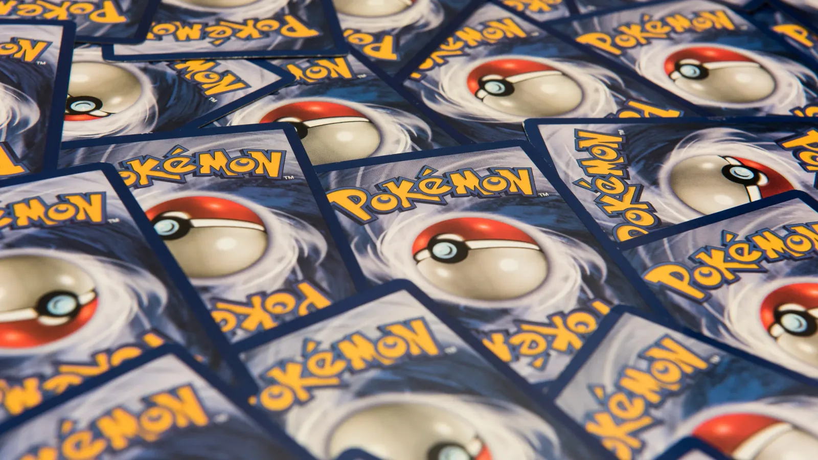 Pokémon card backs spread out