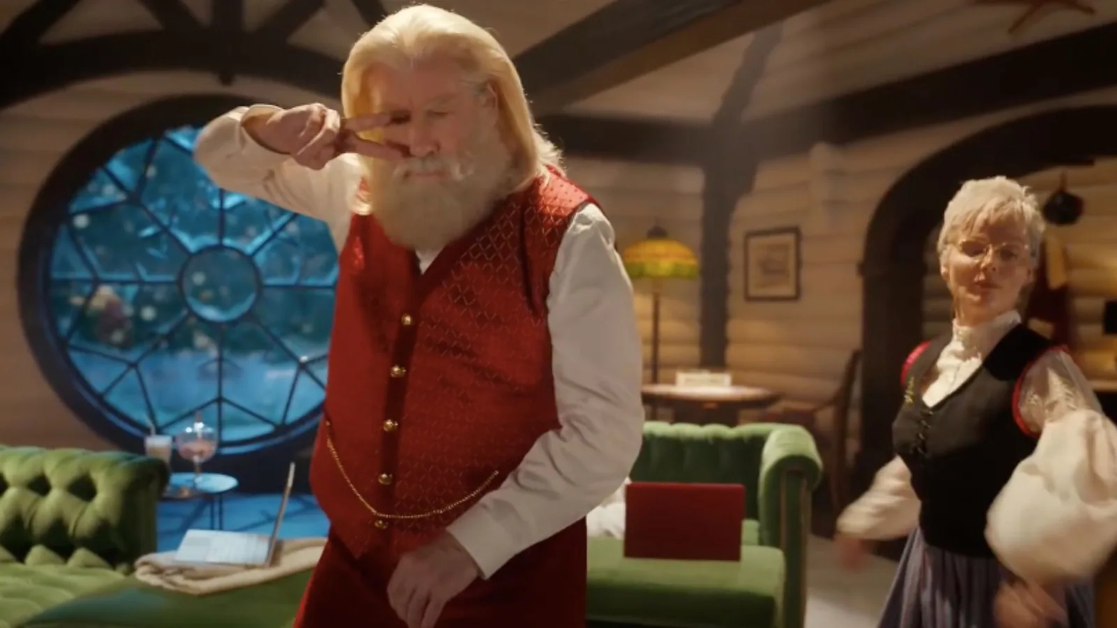 John Travolta as Santa in Capital One's 2020 Christmas ad