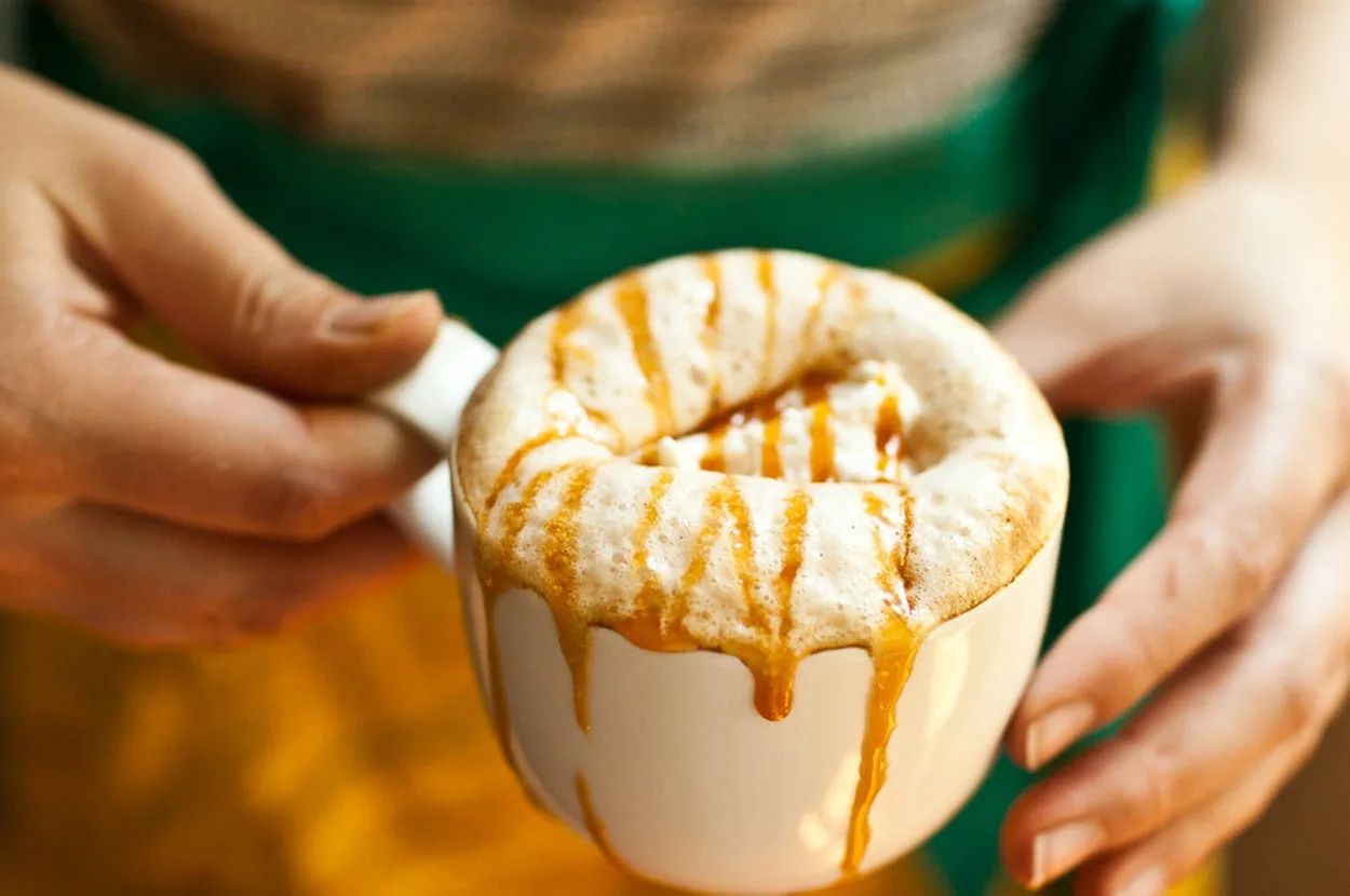 A pumpkin spice latte made from scratch at home