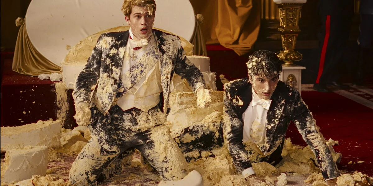 The cake scene in the Prime Video film