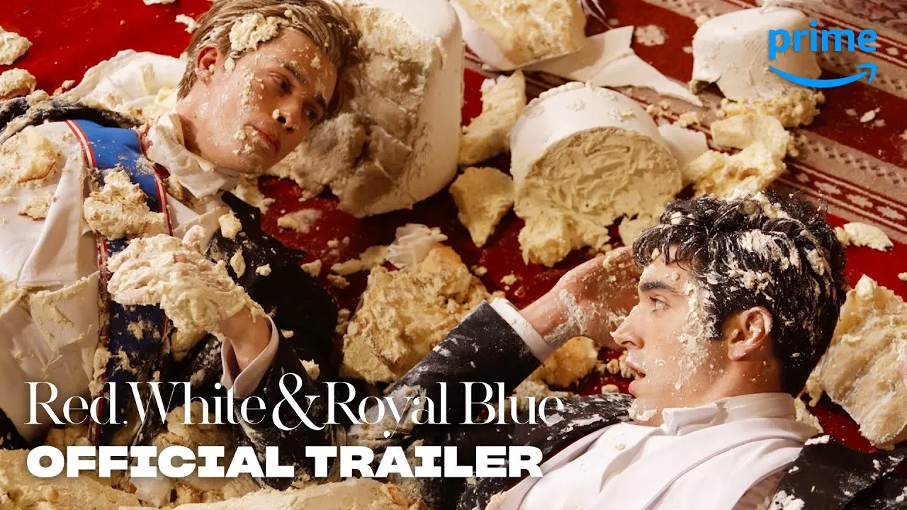 Prime Video trailer title card for Red, White & Royal Blue
