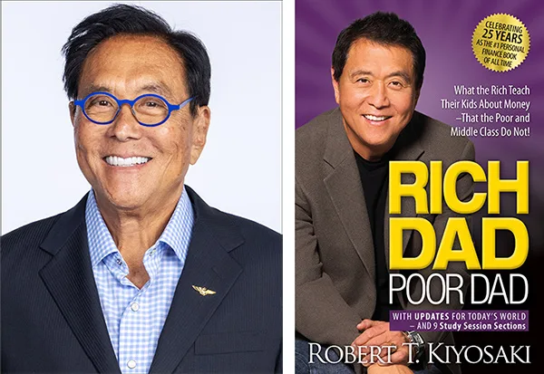 Robert Kiyosaki beside the anniversary edition