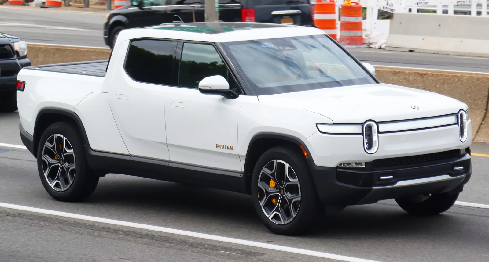 A 2022 Rivian R1T photographed in Flushing, Queens , New York, USA