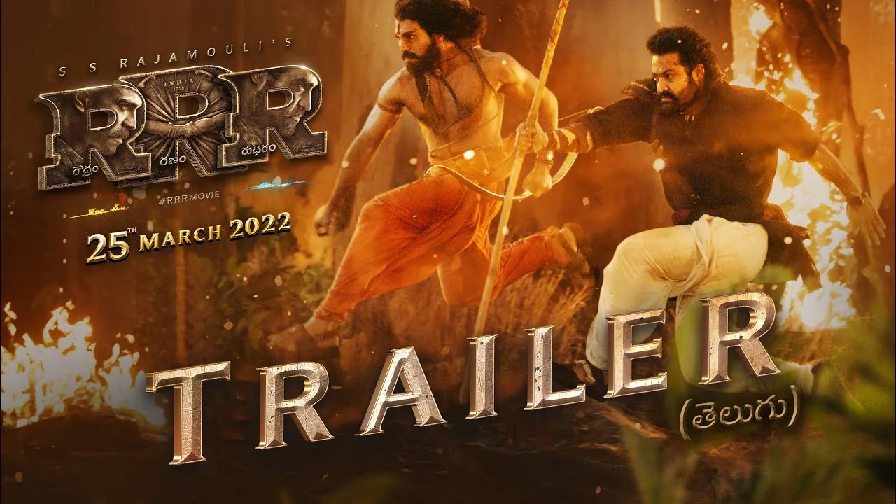 RRR Telugu trailer title card.