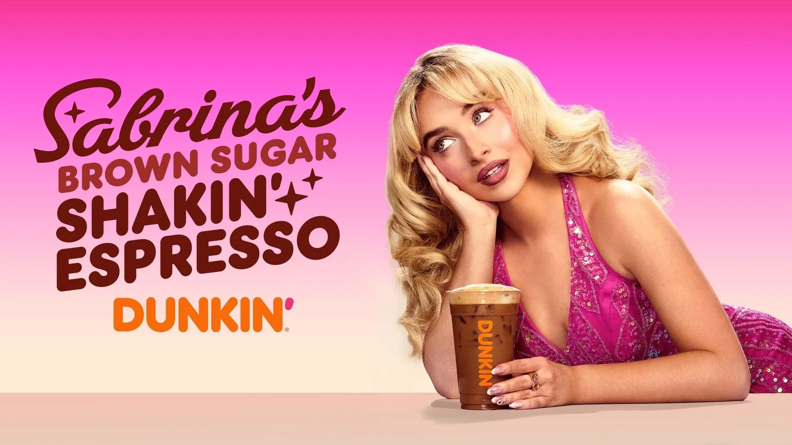 Dunkin's Sabrina Brown Sugar Shakin' Espresso campaign