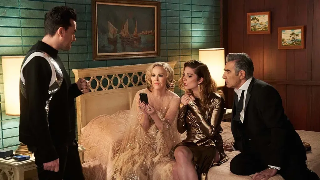 Daniel Levy, Catherine O'Hara, Annie Murphy and Eugene Levy in 'Schitt's Creek'