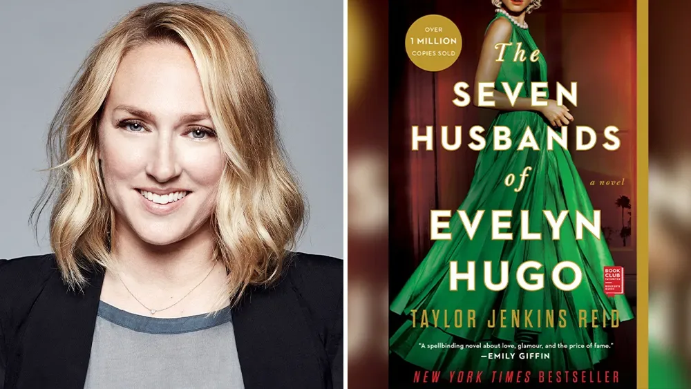 Liz Tigelaar, writer of Netflix's adaptation, beside the cover